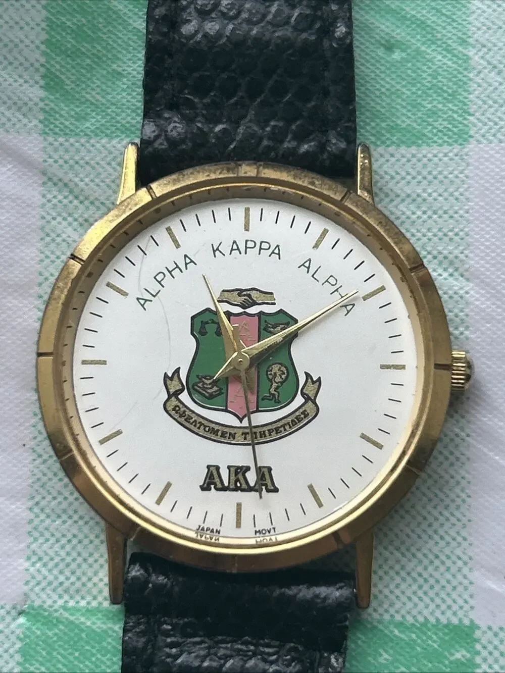 Vintage Alpha Kappa Alpha 18k Gold Plating Women’s Quartz Watch